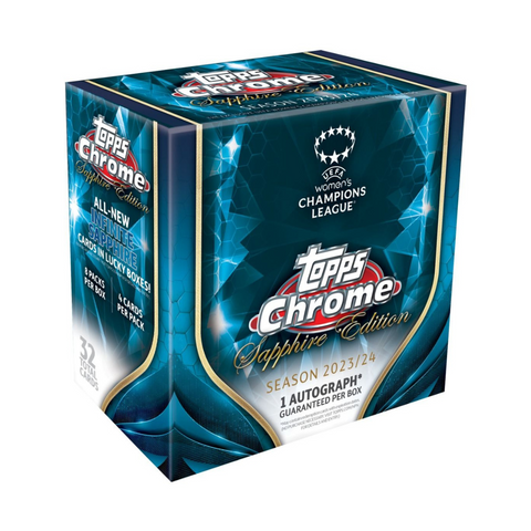 2023-24 Topps Chrome UEFA Women's Champions League Sapphire Edition - Hobby Box