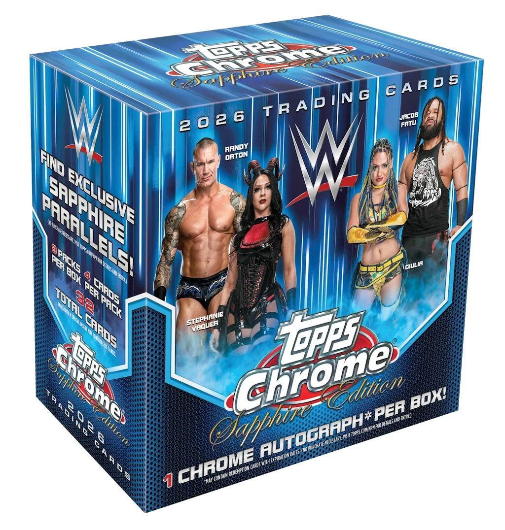 2026 Topps Chrome WWE Sapphire - Hobby Box – Soccer Cards United