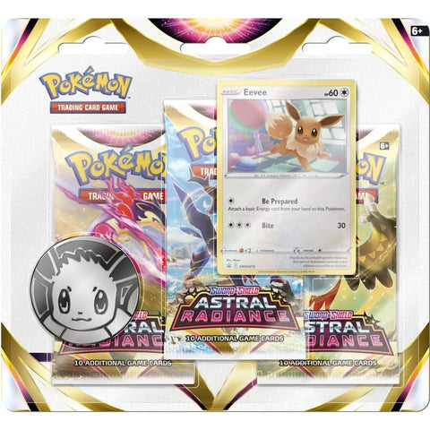 Pokemon Sword & Shield Astral Radiance 3-Pack Blister Soccer Cards United Pokemon Sword & Shield Astral Radiance 3-Pack Blister Soccer Cards United