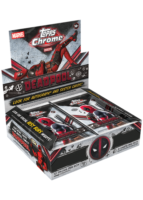 marvel topps chrome 2025 booster box 2025 Topps Chrome Deadpool